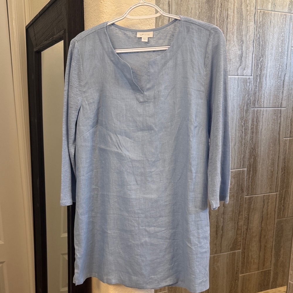 J. Jill Mixed-Media 3/4 Sleeve A-Line Tunic Top Size Medium